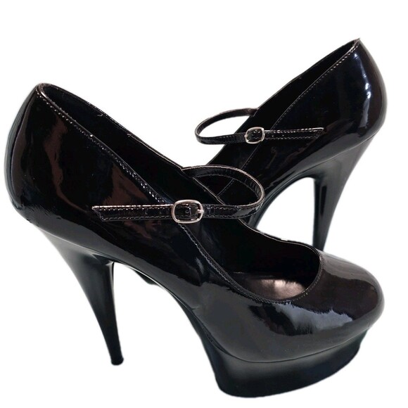 Pleaser Delight Black Patent MaryJane Platform Heels 13 Mens Drag Queen Cross - Picture 1 of 6